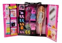 Szafa Modowa dla Lalek Walizka Różowa LEAN Toys