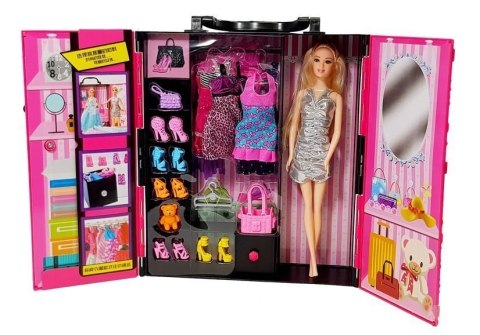 Szafa Modowa dla Lalek Walizka Różowa LEAN Toys Szafa Modowa dla Lalek Walizka Różowa LEAN Toys
