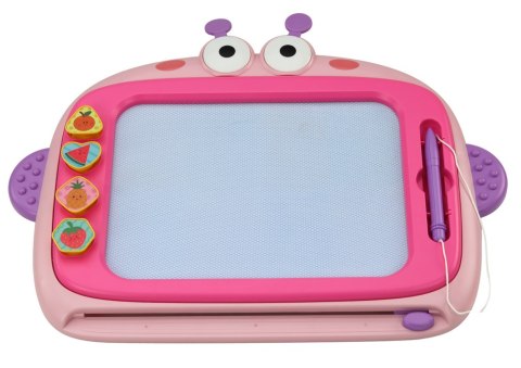 Tablica Magnetyczna Do Malowania 4 Kolory Znikopis 4 Pieczątki Różowa LEAN Toys Tablica Magnetyczna Do Malowania 4 Kolory Znikopis 4 Pieczątki Różowa LEAN Toys