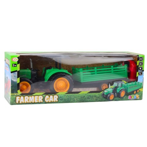 Traktor Farmerski Z Przyczepą Zdalnie Sterowany RC Zielony LEAN Toys Traktor Farmerski Z Przyczepą Zdalnie Sterowany RC Zielony LEAN Toys