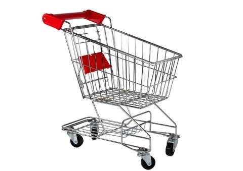 Wózek Sklepowy Metalowy Koszyk Dla Dzieci Srebrny Duży LEAN Toys Wózek Sklepowy Metalowy Koszyk Dla Dzieci Srebrny Duży LEAN Toys