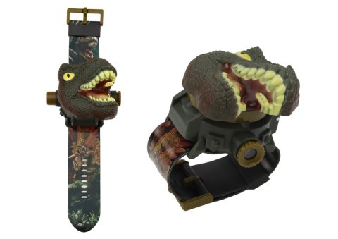 Zegarek Projektor 3D Dinozaur Tyranozaur Rex 22cmx 6,5cm x 4,5cm LEAN TOYS Zegarek Projektor 3D Dinozaur Tyranozaur Rex 22cmx 6,5cm x 4,5cm LEAN TOYS
