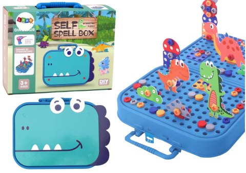 Zestaw DIY Walizka Układanka Dinozaury Klocki 227 ele. LEAN Toys Zestaw DIY Walizka Układanka Dinozaury Klocki 227 ele. LEAN Toys