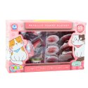 Zestaw Do Herbaty Kawy Dla Dzieci Metalowy Kotki Różowy 15el LEAN Toys