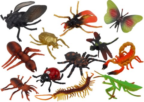 Zestaw Figurek Owadów 12 Sztuk Biedronka Pająk Mucha LEAN Toys Zestaw Figurek Owadów 12 Sztuk Biedronka Pająk Mucha LEAN Toys
