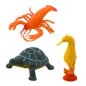 Zestaw Figurek Zwierząt Morskich Rekin Młot Orka Konik Homar Żółw 6szt LEAN Toys