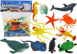 Zestaw Figurek Zwierzęta Morskie Podwodne 12 Sztuk LEAN Toys