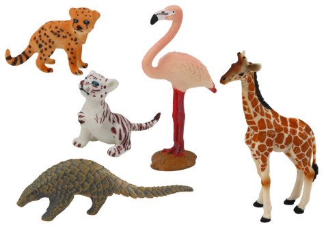 Zestaw Figurek Zwierzęta Żyrafa Flaming Słoń Tygrys LEAN Toys Zestaw Figurek Zwierzęta Żyrafa Flaming Słoń Tygrys LEAN Toys
