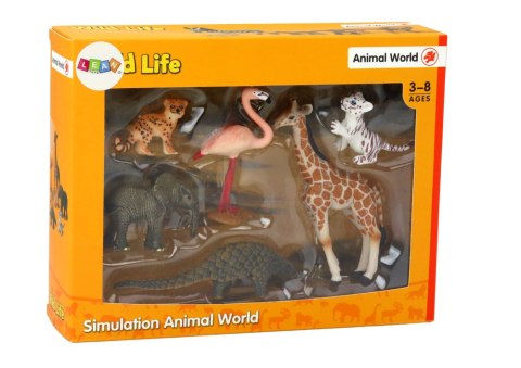 Zestaw Figurek Zwierzęta Żyrafa Flaming Słoń Tygrys LEAN Toys Zestaw Figurek Zwierzęta Żyrafa Flaming Słoń Tygrys LEAN Toys