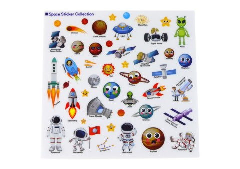 Zestaw Naklejek Edukacyjnych Kosmos Nauka Angielskiego Książka LEAN Toys Zestaw Naklejek Edukacyjnych Kosmos Nauka Angielskiego Książka LEAN Toys