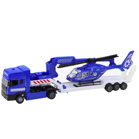 Zestaw Policyjny Samochód Ratunkowy Łódź Ciężarówka Helikopter Niebieski LEAN Toys Zestaw Policyjny Samochód Ratunkowy Łódź Ciężarówka Helikopter Niebieski LEAN Toys