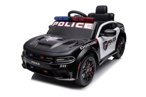 Auto Na Akumulator Dodge Charger Policyjny Czarny LEAN CARS Auto Na Akumulator Dodge Charger Policyjny Czarny LEAN CARS