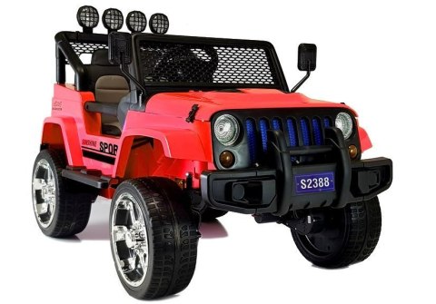 Auto na Akumulator S2388 Jeep Czerwony 4x45W LEAN CARS Auto na Akumulator S2388 Jeep Czerwony 4x45W LEAN CARS