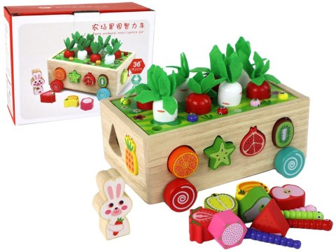Drewniany Sorter Pole Marchewek Owoce Dla Dzieci LEAN Toys Drewniany Sorter Pole Marchewek Owoce Dla Dzieci LEAN Toys