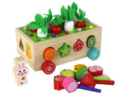 Drewniany Sorter Pole Marchewek Owoce Dla Dzieci LEAN Toys