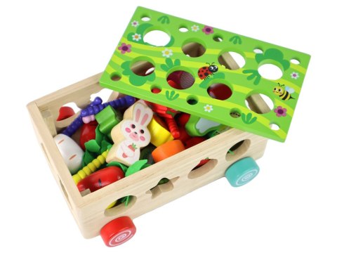 Drewniany Sorter Pole Marchewek Owoce Dla Dzieci LEAN Toys Drewniany Sorter Pole Marchewek Owoce Dla Dzieci LEAN Toys