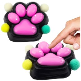 Gniotek Kocia Łapka Antystresowa Sensoryczna Squishy Czarno-Różowa LEAN TOYS
