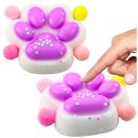 Gniotek Kocia Łapka Antystresowa Sensoryczna Squishy Gwiazdki Fioletowa LEAN TOYS