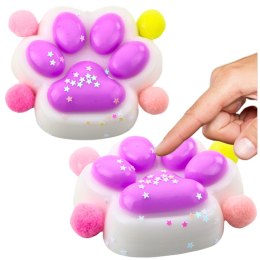 Gniotek Kocia Łapka Antystresowa Sensoryczna Squishy Gwiazdki Fioletowa LEAN TOYS