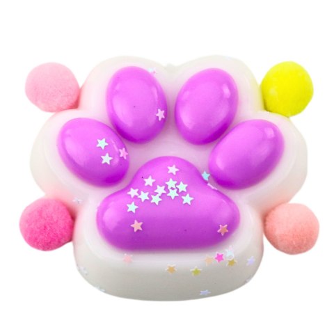 Gniotek Kocia Łapka Antystresowa Sensoryczna Squishy Gwiazdki Fioletowa LEAN TOYS Gniotek Kocia Łapka Antystresowa Sensoryczna Squishy Gwiazdki Fioletowa LEAN TOYS