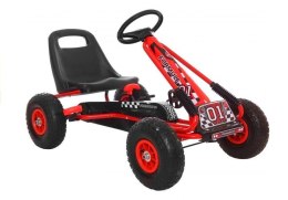 Gokart Czerwony A-15 Pompowane Koła LEAN CARS