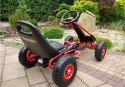 Gokart Czerwony A-15 Pompowane Koła LEAN CARS