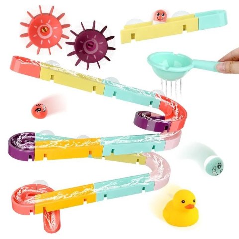 Gra Zabawka Do Kąpieli Tor Zjeżdżalna Kaczka Zestaw 44 Elementy LEAN Toys Gra Zabawka Do Kąpieli Tor Zjeżdżalna Kaczka Zestaw 44 Elementy LEAN Toys