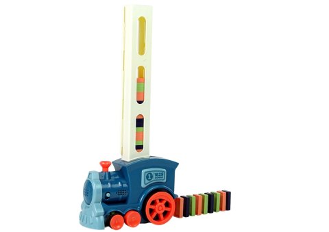 Interaktywna Lokomotywa Pociąg Układająca Domino Dźwięk LEAN Toys Interaktywna Lokomotywa Pociąg Układająca Domino Dźwięk LEAN Toys