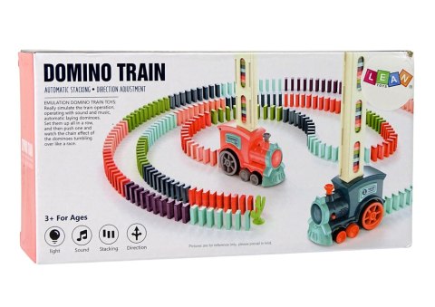 Interaktywna Lokomotywa Pociąg Układająca Domino Dźwięk LEAN Toys Interaktywna Lokomotywa Pociąg Układająca Domino Dźwięk LEAN Toys
