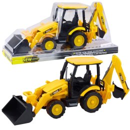 Koparka Budowlana Z Napędem Ruchome Dwie Łyżki Żółta LEAN Toys