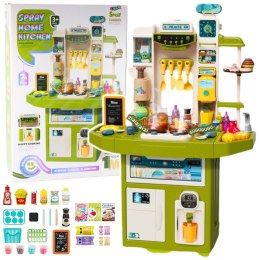 Kuchnia Dziecięca Z Akcesoriami Zlew Z Obiegiem Para Światła Dźwięki 71el LEAN Toys