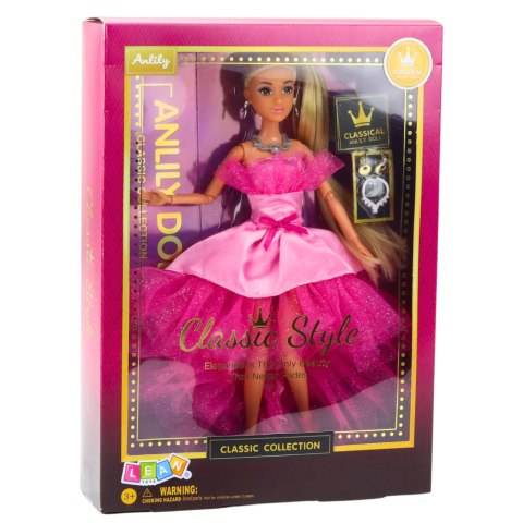 Lalka Anlily Brokatowa Suknia Balowa Różowa Ruchome Kończyny Blond Włosy LEAN Toys Lalka Anlily Brokatowa Suknia Balowa Różowa Ruchome Kończyny Blond Włosy LEAN Toys