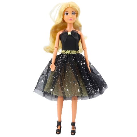 Lalka Anlily Suknia Balowa Czarno Złota Ruchome Kończyny Blond Włosy LEAN Toys Lalka Anlily Suknia Balowa Czarno Złota Ruchome Kończyny Blond Włosy LEAN Toys