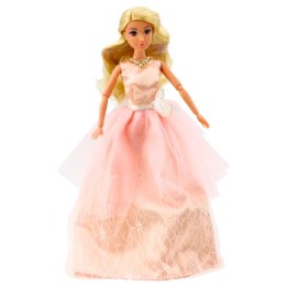 Lalka Anlily Suknia Balowa Pudrowy Róż Ruchome Kończyny Blond Włosy LEAN Toys