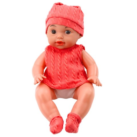 Lalka Bobas Z Butelką Do Karmienia Różowe Ubranko Dźwięki 30cm LEAN Toys Lalka Bobas Z Butelką Do Karmienia Różowe Ubranko Dźwięki 30cm LEAN Toys