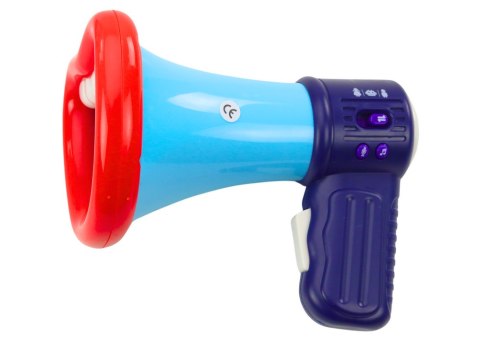 Megafon Zmieniacz Głosu Nagrywanie Trzy Tryby Głosu Usta Niebieski LEAN Toys Megafon Zmieniacz Głosu Nagrywanie Trzy Tryby Głosu Usta Niebieski LEAN Toys