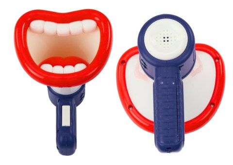 Megafon Zmieniacz Głosu Nagrywanie Trzy Tryby Głosu Usta Niebieski LEAN Toys Megafon Zmieniacz Głosu Nagrywanie Trzy Tryby Głosu Usta Niebieski LEAN Toys