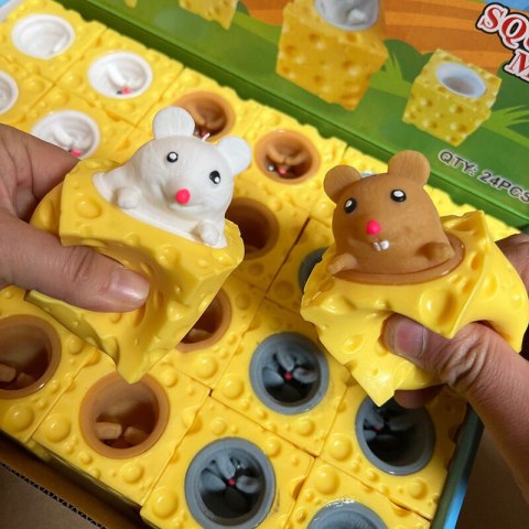 Mysz W Serze Gniotek Squishy Myszka Sensoryczna Pop It LEAN TOYS Mysz W Serze Gniotek Squishy Myszka Sensoryczna Pop It LEAN TOYS