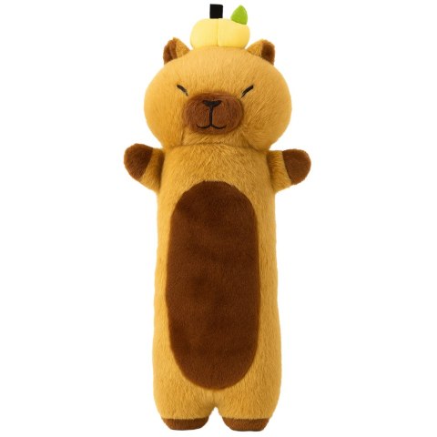 Pluszowa Maskotka Kapibara Z Owocem Poduszka Podłużna Wałek Brązowa 45cm LEAN Toys Pluszowa Maskotka Kapibara Z Owocem Poduszka Podłużna Wałek Brązowa 45cm LEAN Toys