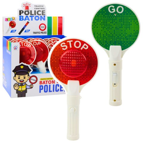 Sygnalizator Policyjny Lizak Dla Dzieci Stop Go Światło LEAN TOYS Sygnalizator Policyjny Lizak Dla Dzieci Stop Go Światło LEAN TOYS