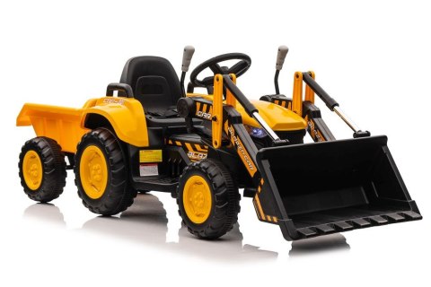 Traktor Na Akumulator Z łyżką BW-X002A Żółty LEAN CARS Traktor Na Akumulator Z łyżką BW-X002A Żółty LEAN CARS
