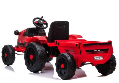 Traktor na Akumulator z Przyczepą CH9959 Czerwony LEAN CARS Traktor na Akumulator z Przyczepą CH9959 Czerwony LEAN CARS