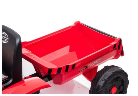 Traktor na Akumulator z Przyczepą CH9959 Czerwony LEAN CARS Traktor na Akumulator z Przyczepą CH9959 Czerwony LEAN CARS