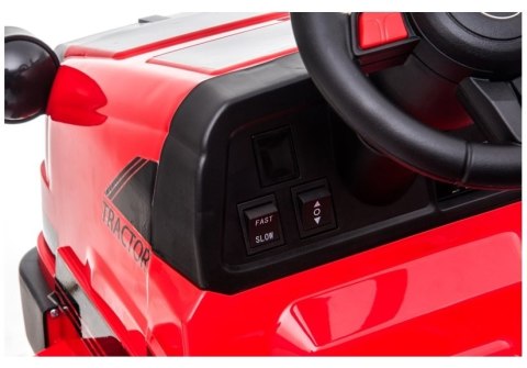Traktor na Akumulator z Przyczepą CH9959 Czerwony LEAN CARS Traktor na Akumulator z Przyczepą CH9959 Czerwony LEAN CARS
