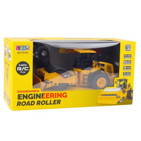 Walec Pojazd Budowlany Zdalnie Sterowany RC 7CH Żółty LEAN Toys Walec Pojazd Budowlany Zdalnie Sterowany RC 7CH Żółty LEAN Toys