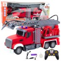 Wóz Samochód Strażacki Z Wysięgnikiem Funkcja Lania Wody 1:24 LEAN Toys