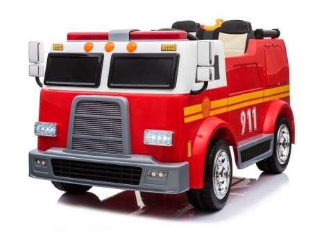 Wóz Strażacki na Akumulator Czerwony Dla Dzieci Pilot LL911 LEAN CARS Wóz Strażacki na Akumulator Czerwony Dla Dzieci Pilot LL911 LEAN CARS