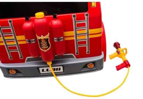 Wóz Strażacki na Akumulator Czerwony Dla Dzieci Pilot LL911 LEAN CARS Wóz Strażacki na Akumulator Czerwony Dla Dzieci Pilot LL911 LEAN CARS