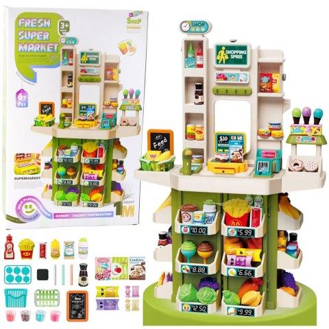 Zabawkowy Sklep Dla Dzieci Super Market Interaktywny 67el LEAN Toys Zabawkowy Sklep Dla Dzieci Super Market Interaktywny 67el LEAN Toys