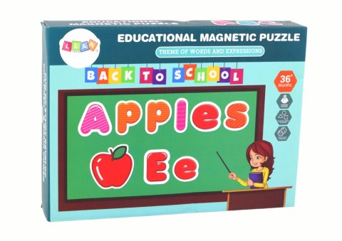 Zestaw Edukacyjnych Puzzli Magnetycznych Z Wielofunkcyjną Tablicą LEAN Toys Zestaw Edukacyjnych Puzzli Magnetycznych Z Wielofunkcyjną Tablicą LEAN Toys